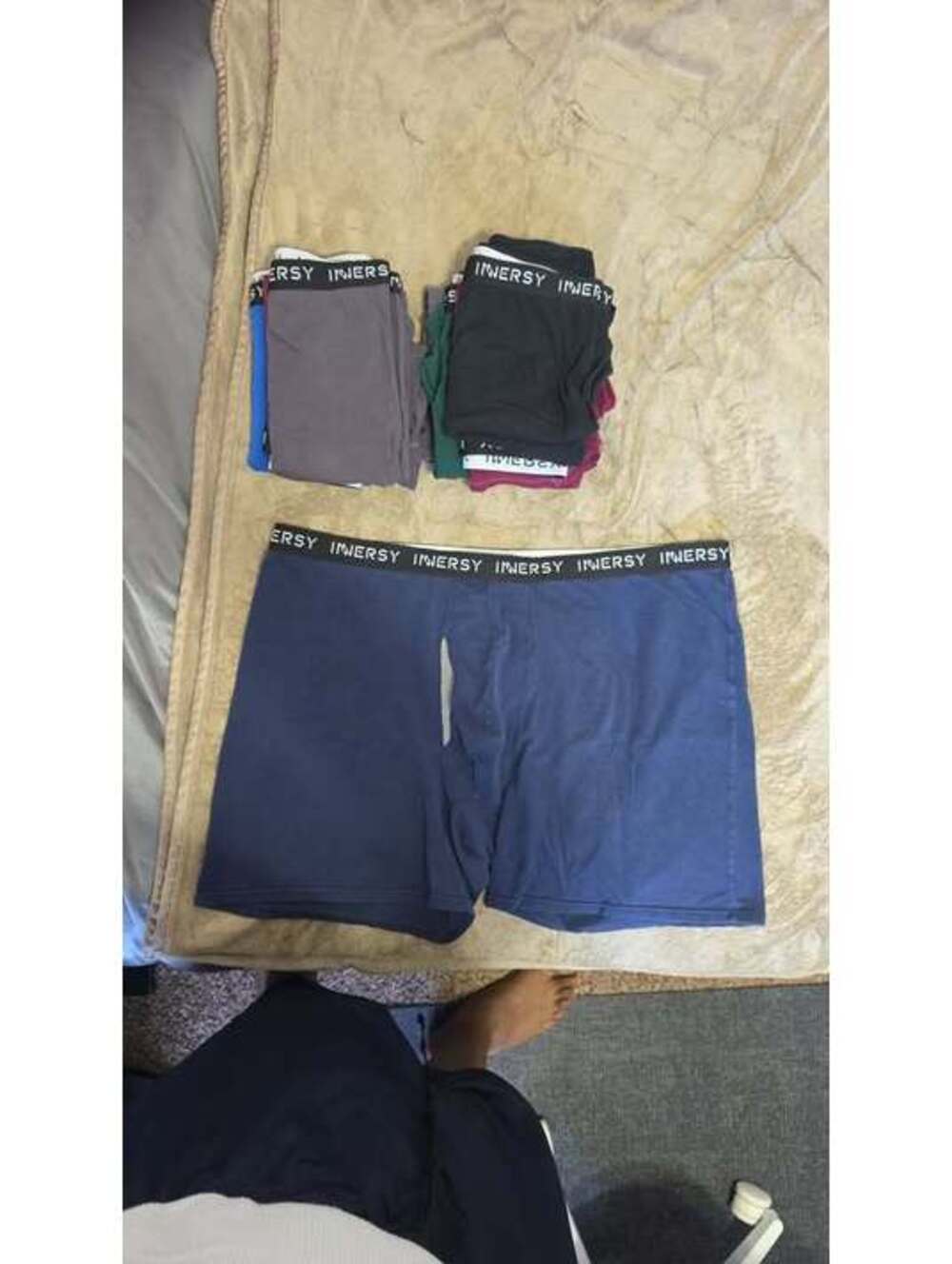 INERSY Men's Boxer Briefs 8-Pack Lot – Stretch Fit Underwear Bundle